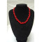 Gorgeous teardrop handmade coral short link necklace