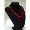 Gorgeous teardrop handmade coral short link necklace