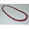 Red Coral Bead Estate Necklace graduated bead design handmade jewelry