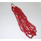 Stunning five-strand bead red coral handmade crafted necklace SLN31
