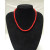 Beautiful bead twisted short coral necklace