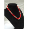 SLN25 Gorgeous three-strand beaded twisted coral necklace