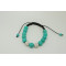 Shambhala brilliant bead Simple turquoise beaded tribal bracelet SHB58