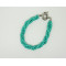 Brilliant bead Simple turquoise beaded tribal bracelet three-strand twisted jewelry SHB59