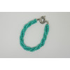 Brilliant bead Simple turquoise beaded tribal bracelet three-strand twisted jewelry SHB59