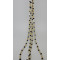 Simple teardrop shell long with black crystal necklace fashion jewelry