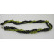 Vintage Lava stone three-strand design necklace black jewelry SLN46