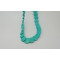 Vintage turquoise graduated beaded with bead necklace 18 inch SLN47