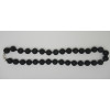 Vintage Lava stone bead 18 inch necklace black jewelry SLN50