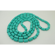 Vintage turquoise bamboo shape 24 inch necklace/sweater necklace coral jewelry SLN51