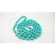 Simple turquoise oval shape 24 inch necklace/sweater necklace coral jewelry SLN52
