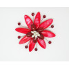 Gorgeous Handmade RED Drop Cluster Multistone White Flower Pendant Necklace colorful jewelry accessory