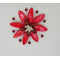 Gorgeous Handmade RED Drop Cluster Multistone White Flower Pendant Necklace colorful jewelry accessory