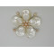 Crafted White shell Handmade Cluster Multistone White Flower Pendant Necklace with pearl bead Shell jewelry accessory SP05