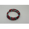 Fashion twisted metal red coral bead bracelet versatile with turquoise jewelry