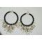 Luxury bohemian round black crystal with shell crafted earrings brilliant pendientes XLer176