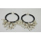 Luxury bohemian round black crystal with shell crafted earrings brilliant pendientes XLer176