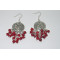 Vintage coral bead bohemian crafted handmade earrings wholesale XLer177
