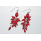 Hot red pimiento shape coral earrings crafted handmade fashion earrings with wholesale XLer180