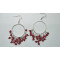 Stunning round red bead cherry crafted 7 dangle design earrings brilliant pendientes XLer185