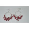 Stunning round red bead cherry crafted 7 dangle design earrings brilliant pendientes XLer185