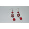Fantastic red bead coral crafted with red ball earrings elegant eardrop XLer187