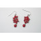 Charming polished red coral bead cluster floral earrings costume jewelry perfect for dress fashion pendientes XLer189