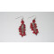 Charming polished red coral bead cluster floral earrings costume jewelry perfect for dress fashion pendientes XLer191