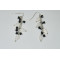 Charming cluster tree leaf earrings with polished black crystal brilliant pendientes XLer195