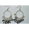 Stunning round black bead cherry crafted 7 dangle design earrings brilliant pendientes XLer196