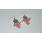 Vintage coral bead bohemian sun shape crafted Pink handmade earrings wholesale XLer197