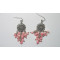 Vintage coral bead bohemian sun shape crafted Pink handmade earrings wholesale XLer197