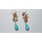 Adorable colorful pebble coral short earrings with cute water drop coral jewelry XLER198