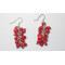 Charming polished red coral bead cluster floral earrings costume jewelry perfect for dress fashion pendientes XLer199
