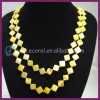 Luxury brilliant yellow shell jewelry long chain conch shell brazilian costume jewelry wholesale nsl006