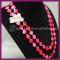 Luxury wine-colored shell jewelry long chain conch shell brazilian costume jewelry wholesale nsl007