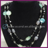 Fantastic dark green shell jewelry agate bead jewelry beaded necklace XL-nsl010