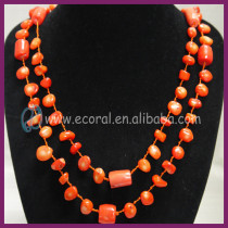 2013 fashion Orange 24 inch coral jewelry beads necklace XL-nsl012