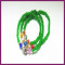 Buddhist 4 mm bead pink&green bracelet jade& crystal handmade jewelry SHB99