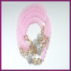 Luxury 6 mm shamballa pink bracelet jade& crystal handmade jewelry SHB102