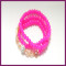 Fashion colorful 6mm bead jade blue/brown/pink/white shamballa crystal bracelet SHB107