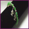 Fashion 6mm bead jade light green&white with fish pendant bracelet SHBB93