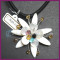 Fashionable jewelry Gorgeous Floral pendant Antique crystal crafted gorgeous neck jewelry crystal&Shell jewelry PT011