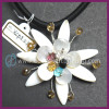 Fashionable jewelry Gorgeous Floral pendant Antique crystal crafted gorgeous neck jewelry crystal&Shell jewelry PT011
