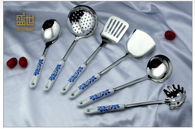 Fashion ceramics spatula stainless steel ceramic kitchenware kitchen tool units kitchen pantry units appliance spoon Q-3B