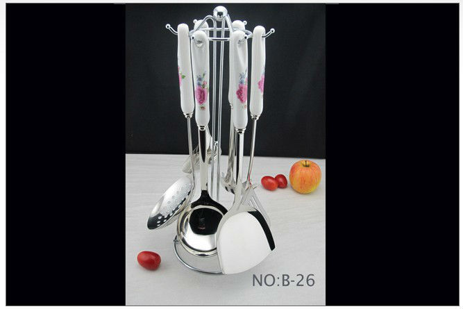 New ceramic kitchenware stainless steel ceramics spatula kitchenware kitchen tool units kitchen pantry units appliance b-26