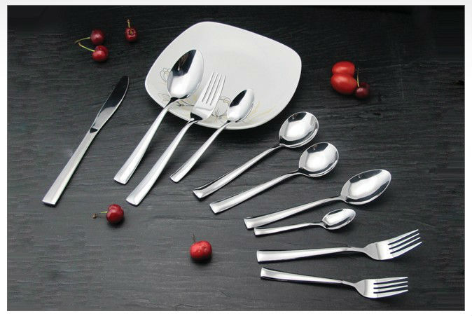 New stainless steel tableware table knife fork spoon brand dinner fork spoon 1008
