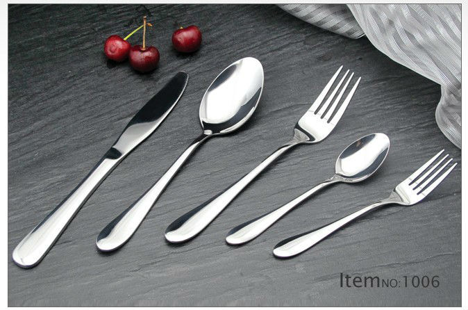 New stainless steel table knife fork spoon brand dinner fork spoon tableware 1006