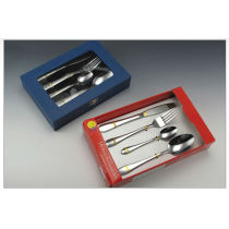 New stainless steel cooking tool sets tableware knife fork spoon brand dinner fork spoon tableware 9