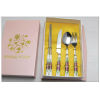 New ceramic tablware stainless steel ceramic knife fork spoon brand dinner fork spoon tableware promotion gift B14